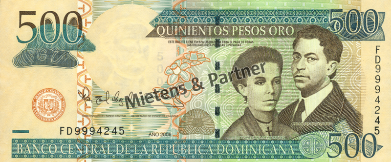 Dominikanische Republik (Republik) 500 Pesos Oro (04379)