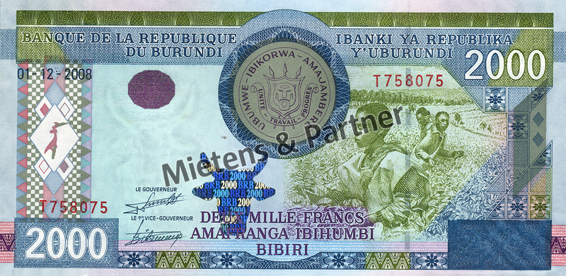 Burundi (Republik) 2.000 Francs (03530)