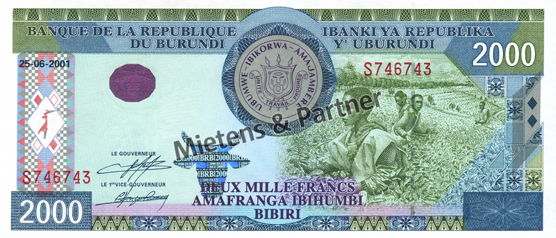 Burundi (Republik) 2.000 Francs (03535)