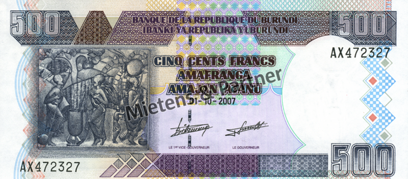 Burundi (Republik) 500 Francs (03529)