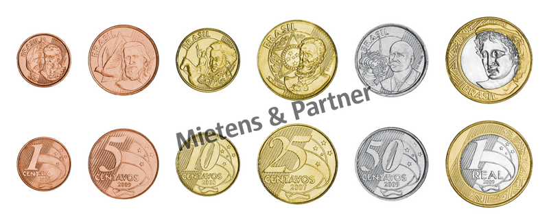 Brasilien (Bundesrepublik) 1, 5, 10, 25, 50 Centavos, 1 Real (11615)