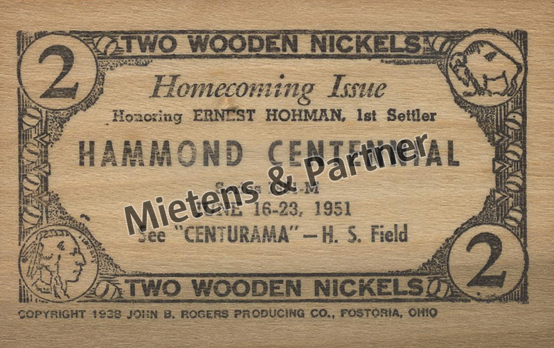 Vereinigte Staaten von Amerika (Präsidiale Bundesrepublik) 2 Wooden Nickels (69048)