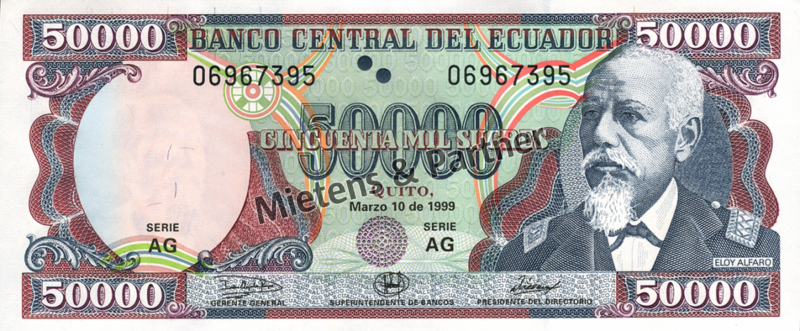 Ecuador (Republik) 50.000 Sucres (04658)