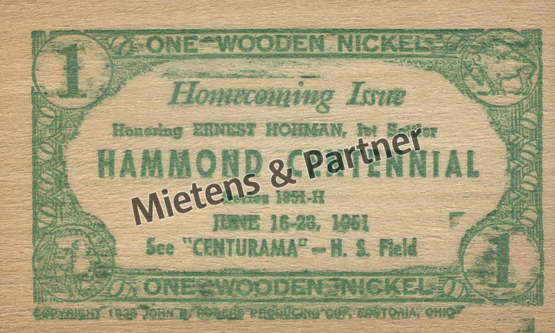 Vereinigte Staaten von Amerika (Präsidiale Bundesrepublik) 1 Wooden Nickel (68910)