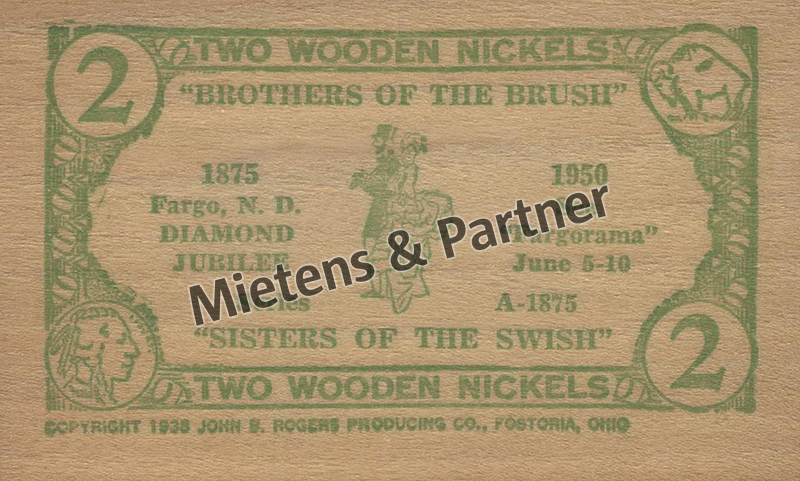 Vereinigte Staaten von Amerika (Präsidiale Bundesrepublik) 2 Wooden Nickels (69055)