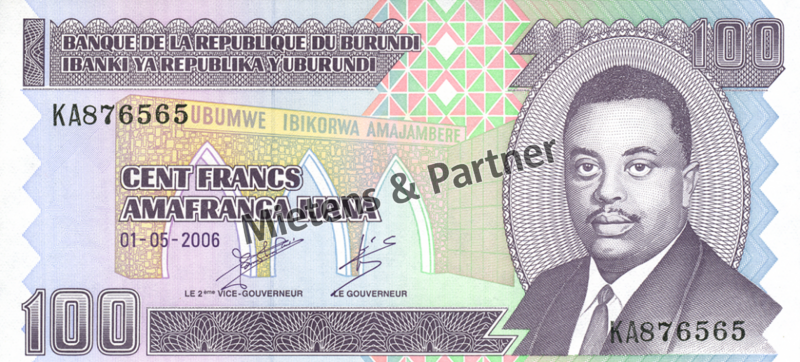 Burundi (Republik) 100 Francs (03538)