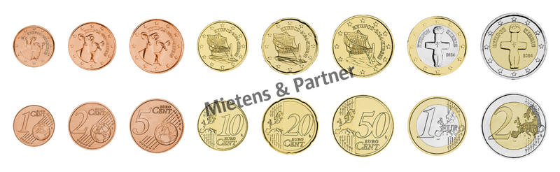 Zypern (Republik) 1, 2, 5, 10, 20, 50 Euro Cent, 1, 2 Euro (71077)