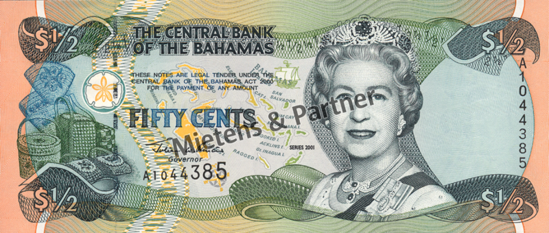 Bahamas (Parlamentarische Monarchie) 1/2 Dollar (04336)