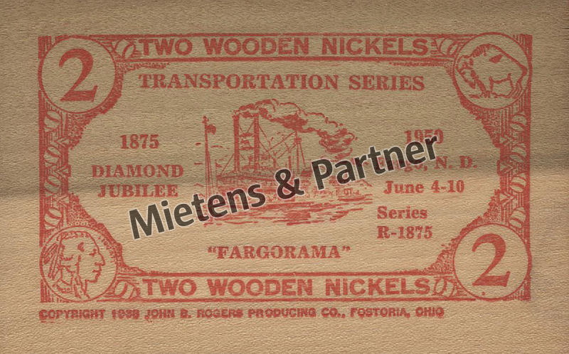 Vereinigte Staaten von Amerika (Präsidiale Bundesrepublik) 2 Wooden Nickels (69038)
