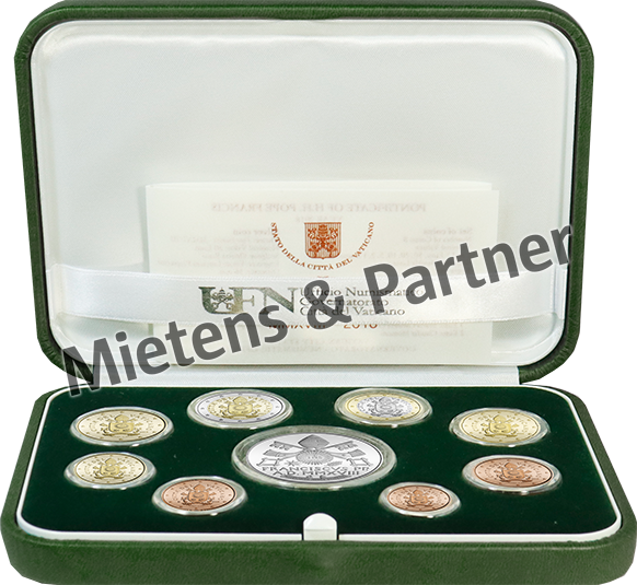 Vatikanstadt (Absolute Wahlmonarchie) 1, 2, 5, 10, 20, 50 Euro Cent, 1, 2, 20 Euro (63582)
