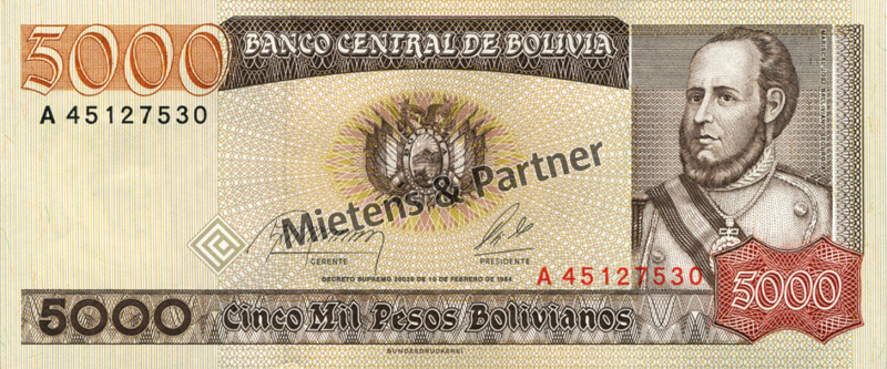 Bolivien (Republik) 5.000 Pesos Bolivianos (29820)