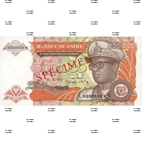 Zaire - Kongo (Republik) 500.000 Zaires (03486)
