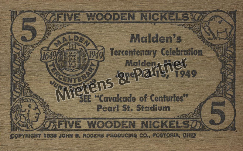 Vereinigte Staaten von Amerika (Präsidiale Bundesrepublik) 5 Wooden Nickels (69069)