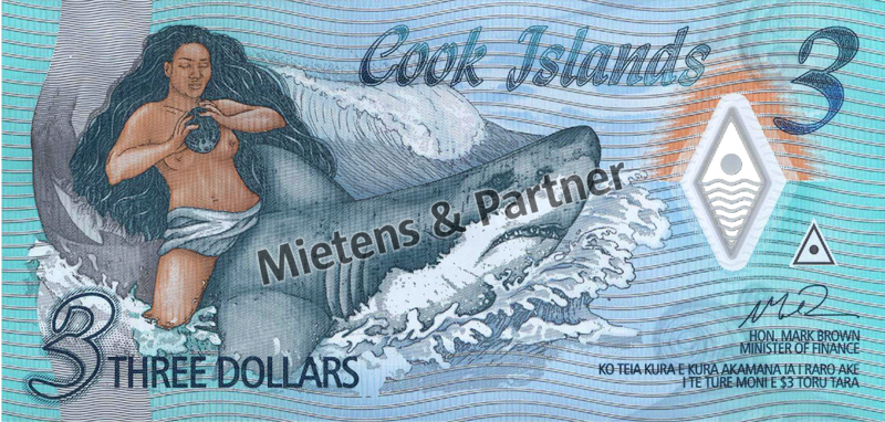 Cookinseln (Selbstverwalteter Inselstaat in freier Assoziierung mit Neuseeland) 3 Dollars (61546)