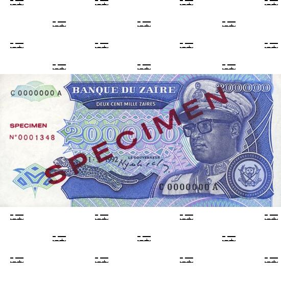 Zaire - Kongo (Republik) 200.000 Zaires (03487)