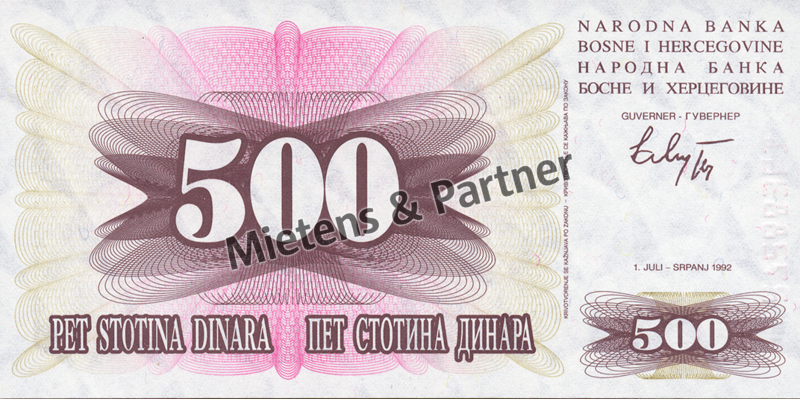 Bosnien und Herzegowina (Bundesrepublik) 500 Dinara (03067)