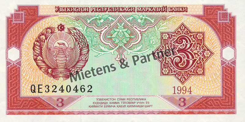 Usbekistan (Republik) 3 Som (02897)