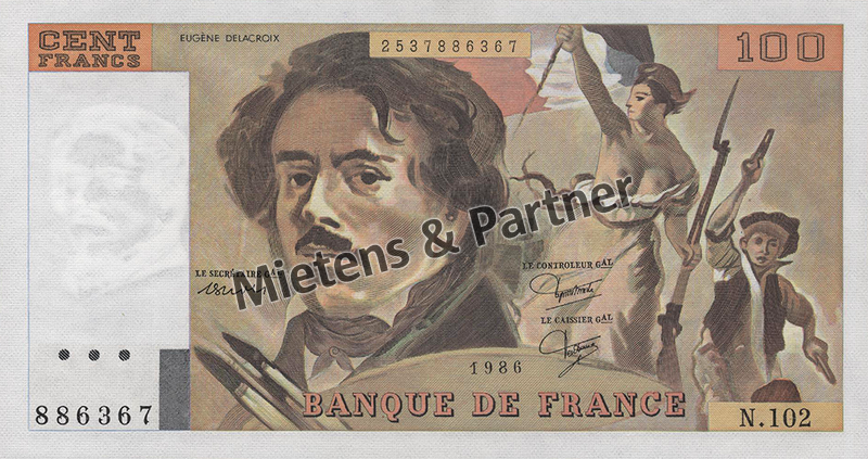 Frankreich (5. Republik) 100 Francs (62531)