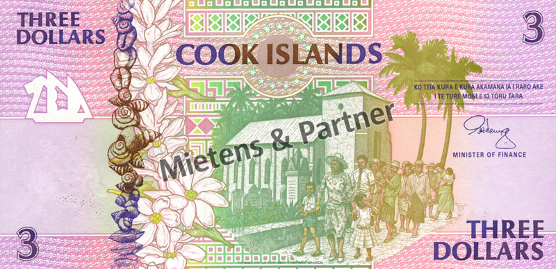 Cookinseln (Selbstverwalteter Inselstaat in freier Assoziierung mit Neuseeland) 3 Dollars (05671)