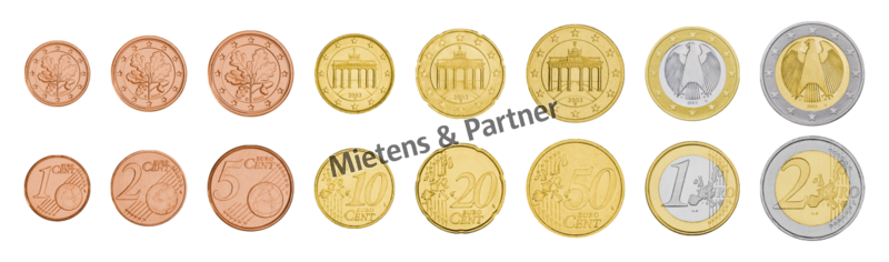 Deutschland (Bundesrepublik) 1, 2, 5, 10, 20, 50 Euro Cent, 1, 2 Euro (06505)