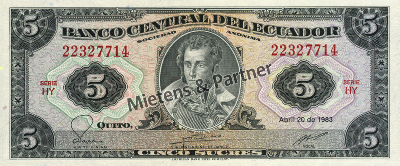 Ecuador (Republik) 5 Sucres (04659)