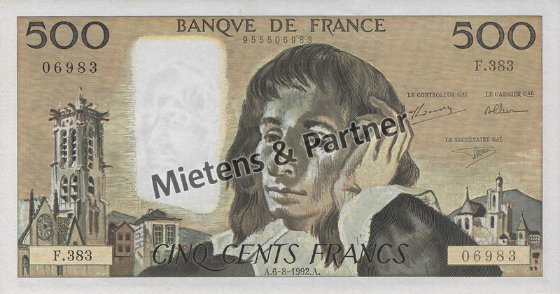 Frankreich (5. Republik) 500 Francs (62530)