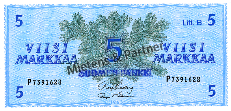 Finnland (Parlamentarische Republik) 5 Markkaa (02456)