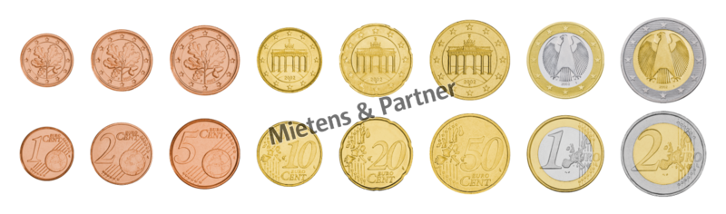 Deutschland (Bundesrepublik) 1, 2, 5, 10, 20, 50 Euro Cent, 1, 2 Euro (15831)