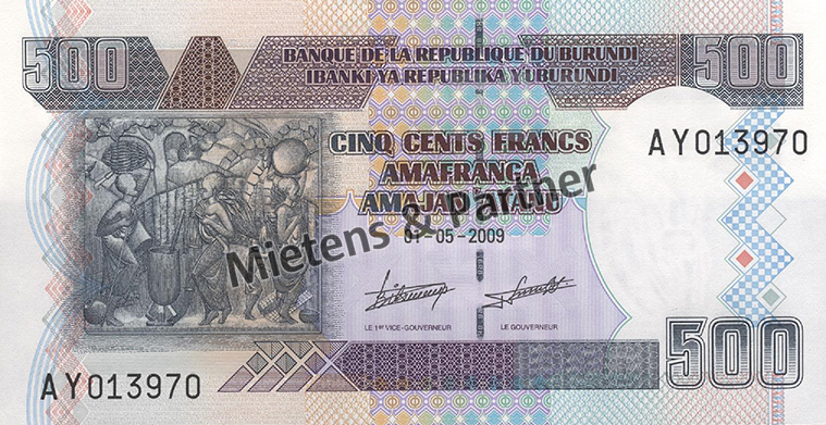 Burundi (Republik) 500 Francs (50413)