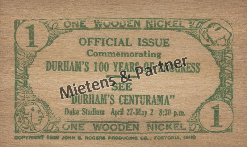 Vereinigte Staaten von Amerika (Präsidiale Bundesrepublik) 1 Wooden Nickel (69059)