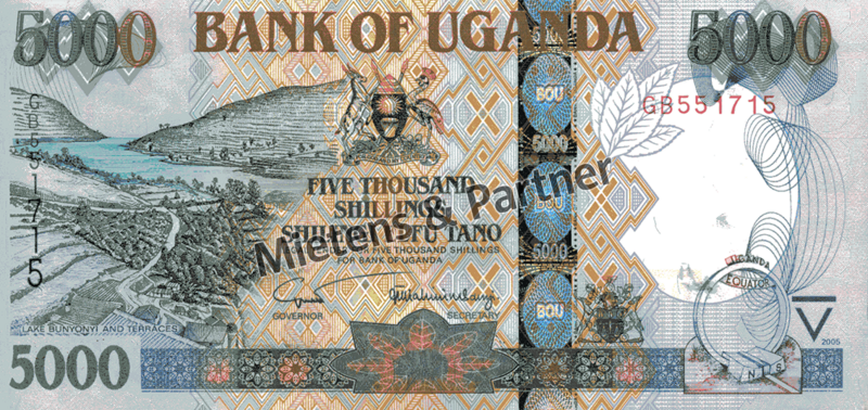 Uganda (Republik) 5.000 Shillings (03628)