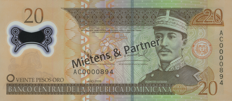 Dominikanische Republik (Republik) 20 Pesos Oro (24236)