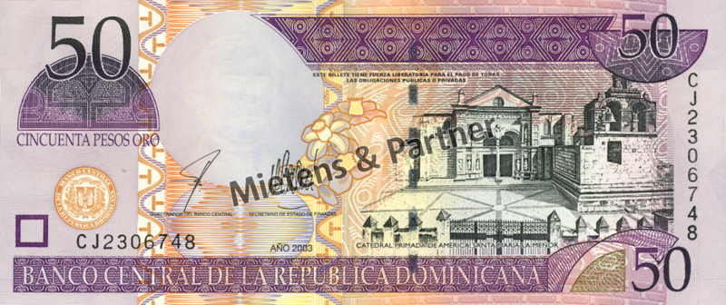 Dominikanische Republik (Republik) 50 Pesos Oro (04364)
