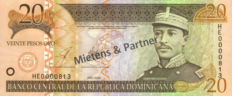Dominikanische Republik (Republik) 20 Pesos Oro (04368)
