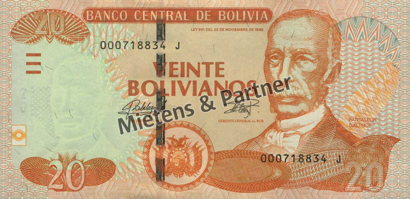 Bolivia (Republic) 20 Bolivianos (43615)