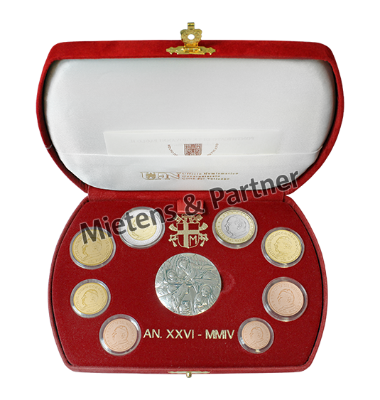 Vatican City State (Absolute Elective Monarchy) 1, 2, 5, 10, 20, 50 Euro Cent, 1, 2 Euro (51200)