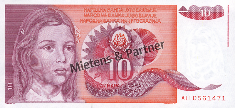 Yugoslavia (Socialist Federal Republic) 10 Dinara (02962)