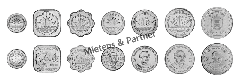 Bangladesh (People's Republic) 1, 5, 10, 25 Poisha, 1, 2, 5 Taka (34959)