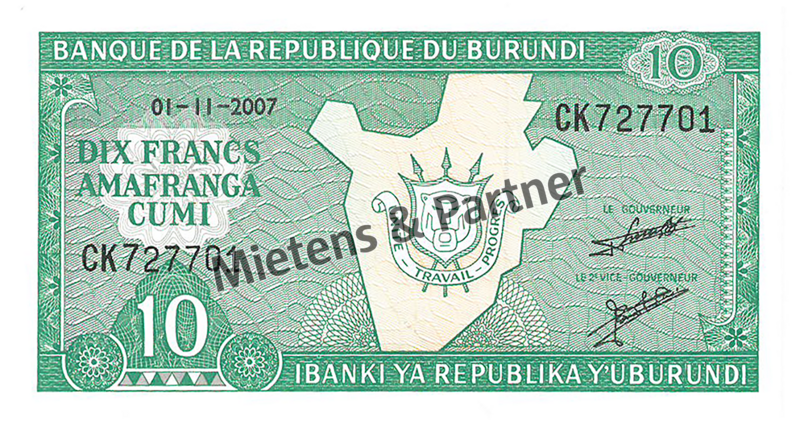 Burundi (Republic) 10 Francs (24214)