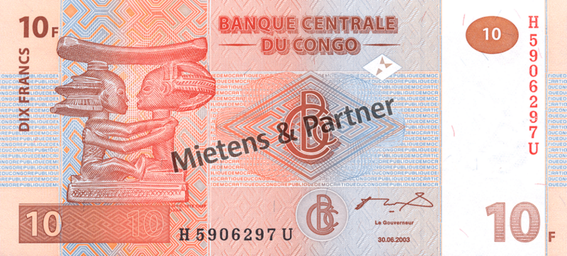 Congo (Democratic Republic) 10 Francs (03434)