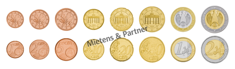 Germany (Federal Republic) 1, 2, 5, 10, 20, 50 Euro Cent, 1, 2 Euro (06603)