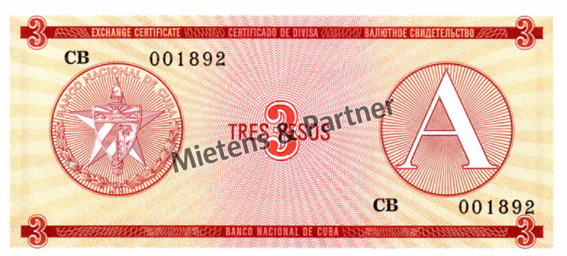 Cuba (Republic) 3 Pesos (04297)