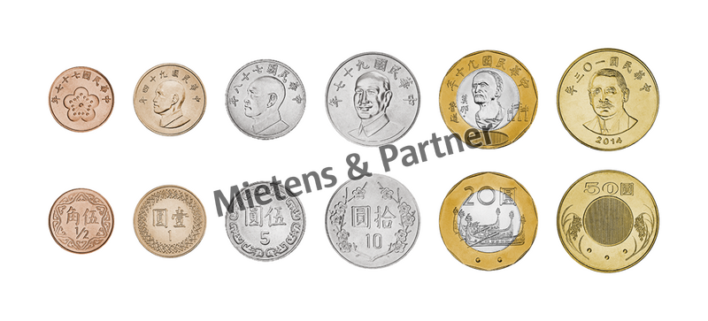 Taiwan (Republic of China) 1/2, 1, 5, 10, 20, 50 Yuan (12701)