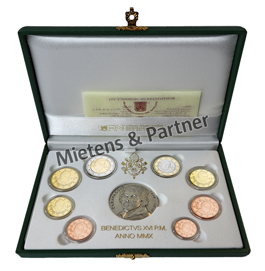 Vatican City State (Absolute Elective Monarchy) 1, 2, 5, 10, 20, 50 Euro Cent, 1, 2 Euro (54749)