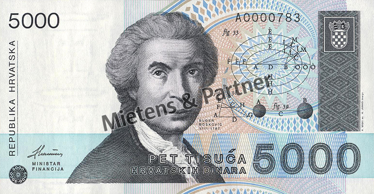 Croatia (Parliamentary Republic) 5.000 Dinara (45991)