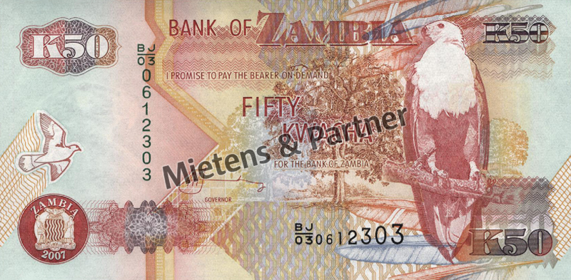 Zambia (Third Republic) 50 Kwacha (03791)