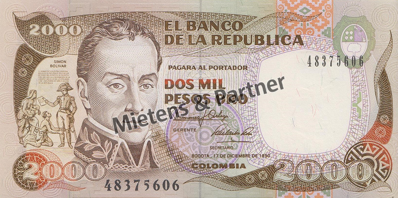 Colombia (Republic) 2.000 Pesos Oro (40971)