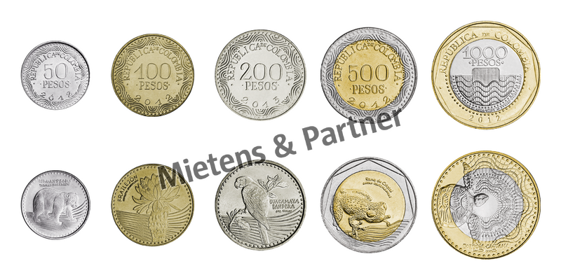 Colombia (Republic) 50, 100, 200, 500, 1.000 Pesos (34090)