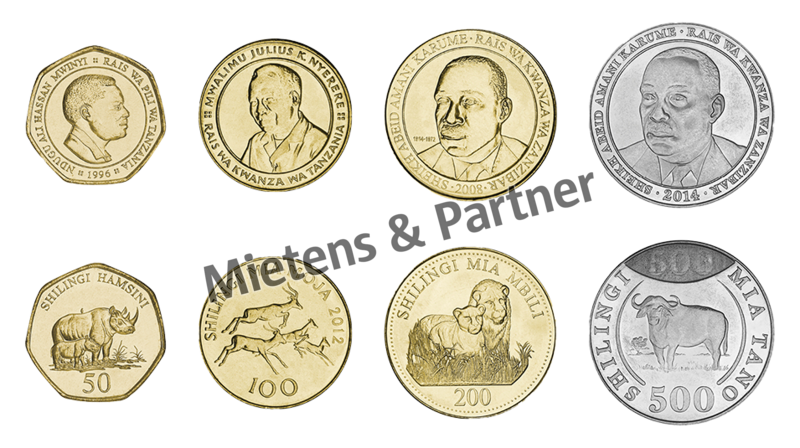 Tanzania (United Republic) 50, 100, 200, 500 Shillings (45205)