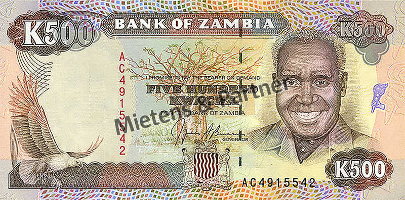 Zambia (Second Republic) 500 Kwacha (28407)